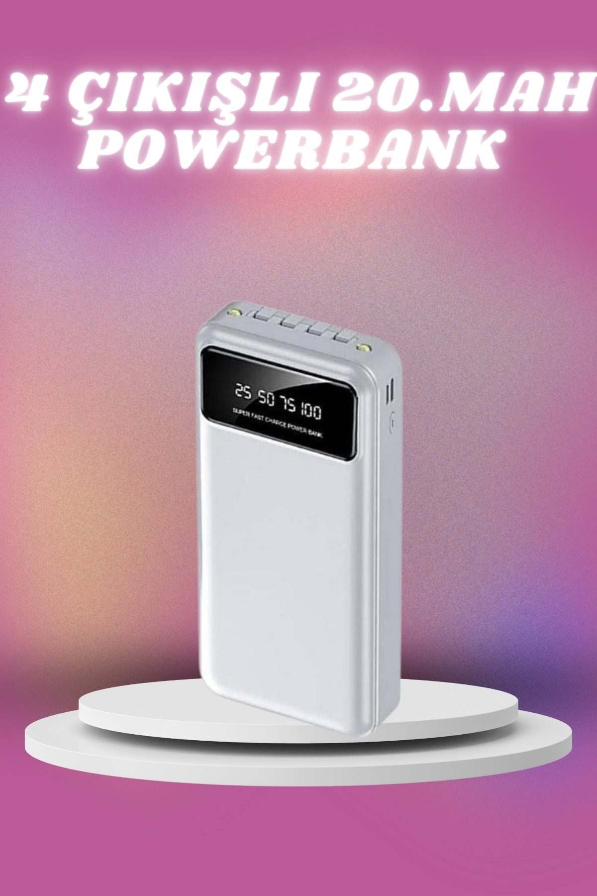 Taşınabilir 20.000 MAH 4 Çıkışlı Çoklu Girişli Powerbank