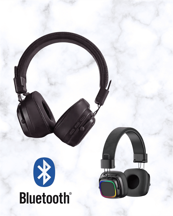 Bluetooth 5.3 Rainbow Işıklı Kulak Üstü Kablosuz Kulaklık