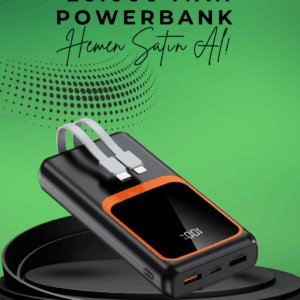 20000 mAh Taşınabilir Powerbank | Çok Kablolu, Hızlı Şarj Destekli (22.5W)