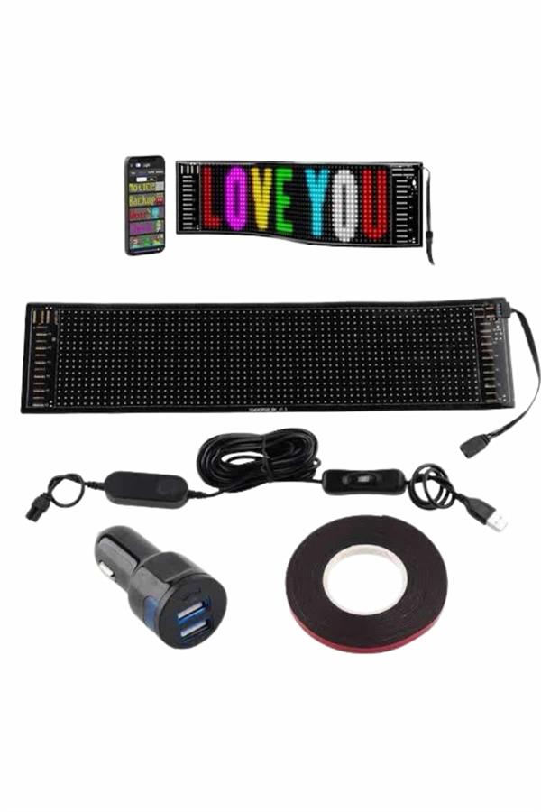 LED Matrix Panel RGB Ekran Kumandalı Araç Camına Uygun