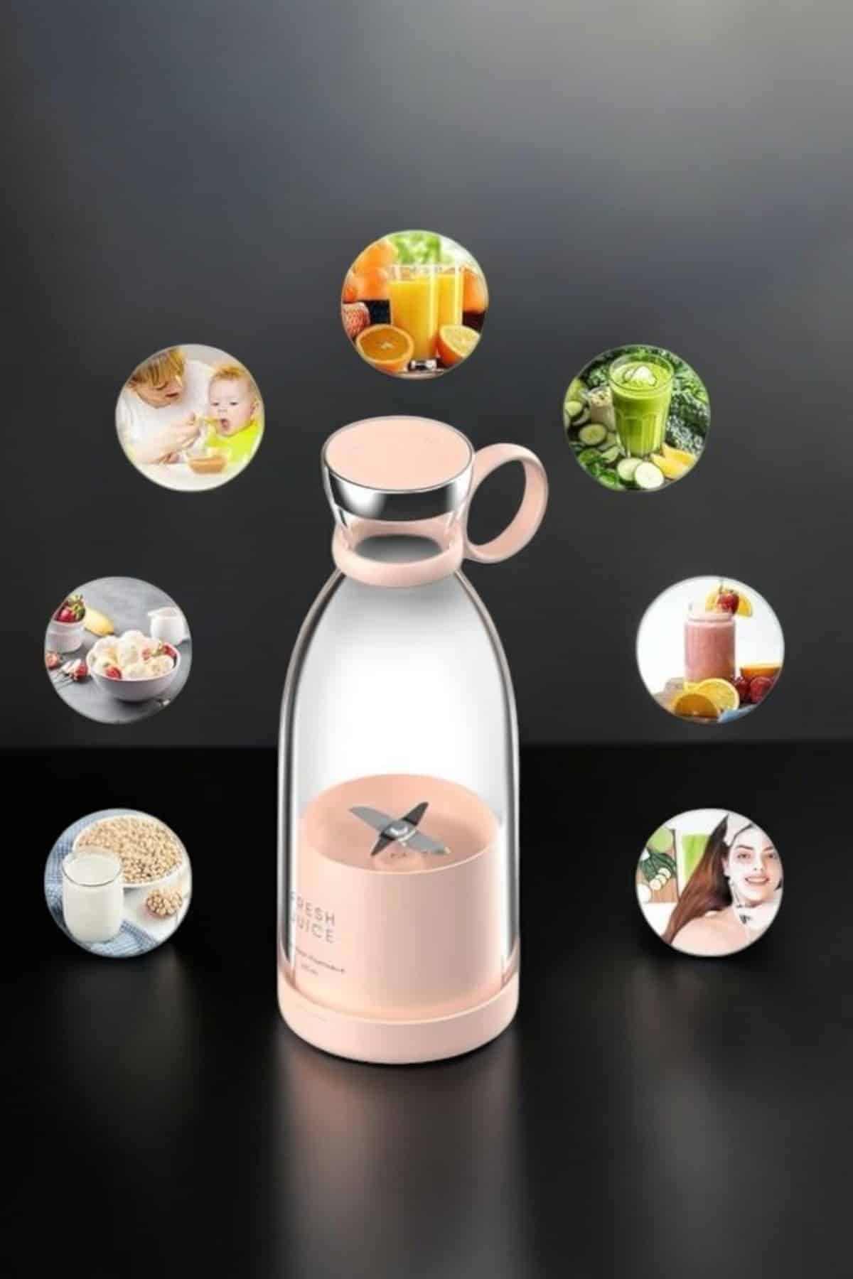 El Blender Taşınabilir Meyve Blender Şarj Edilebilir Taşınabilir Blender Elektrikli