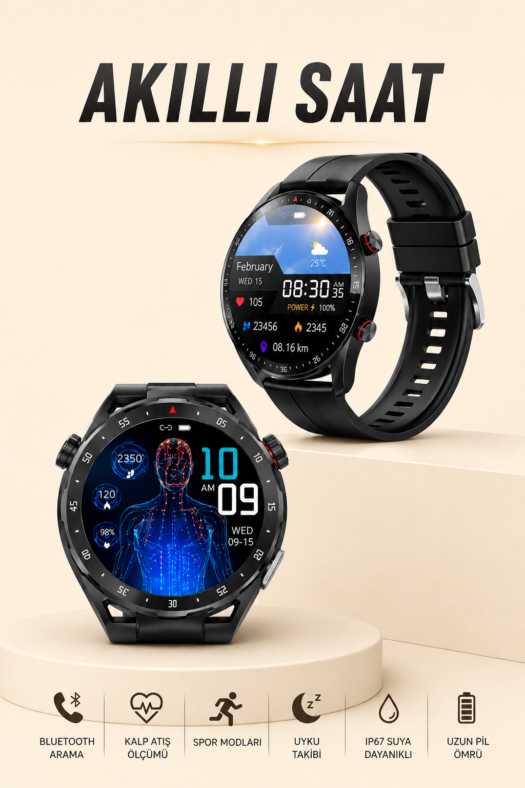 ENTEGRE GPS VE GENİŞ SPOR MODU SEÇENEKLERİYLE AKILLI SAAT