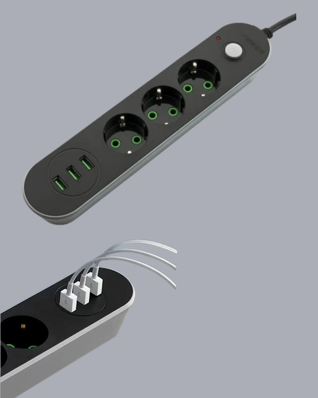 3 USB Portlu Üçlü Priz CXE103
