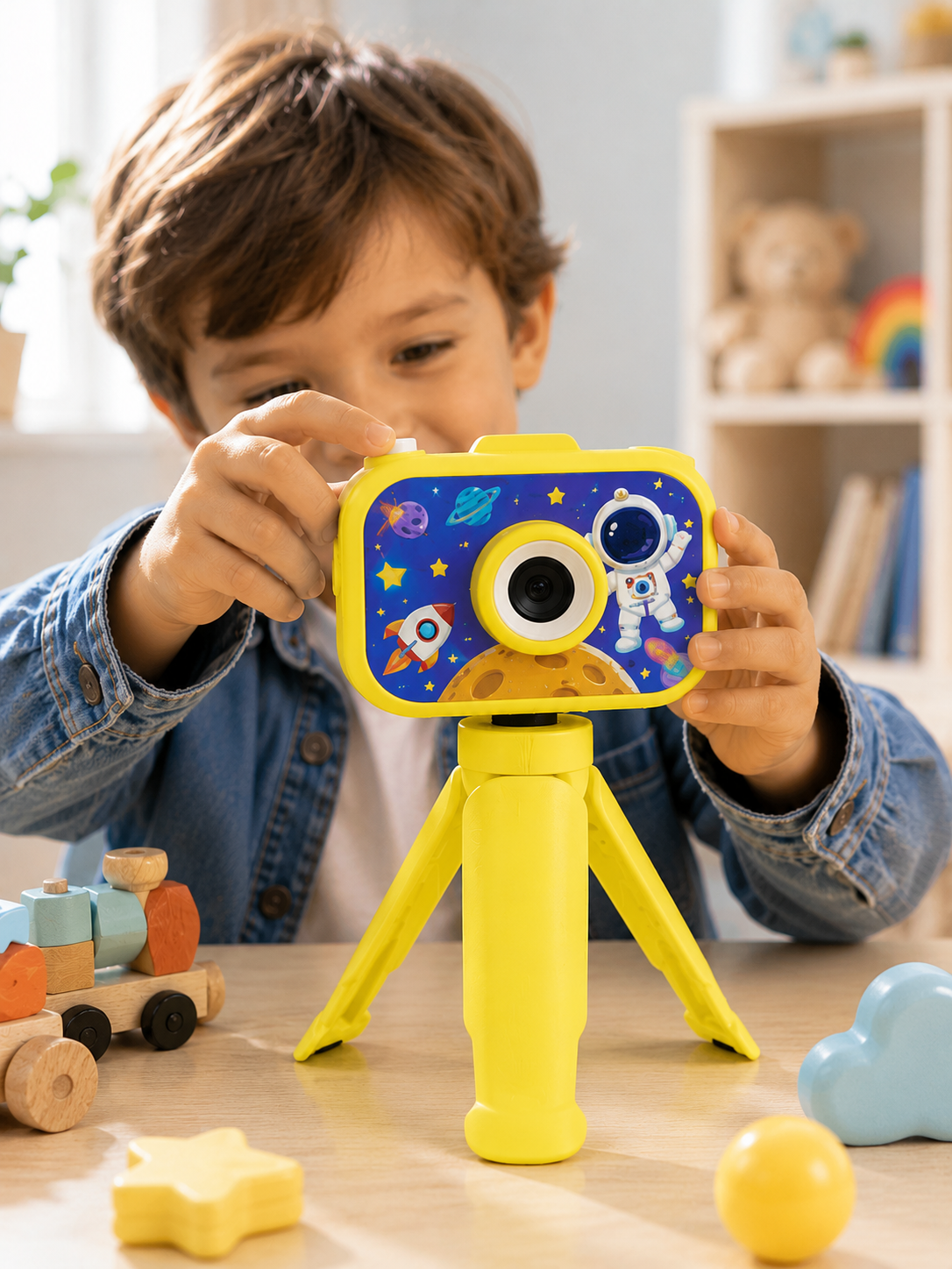 Mini Çocuk Dijital Fotoğraf Makinesi Type-C Şarjlı HD Video Kamera 2.0 İnç TFT Renkli Ekran