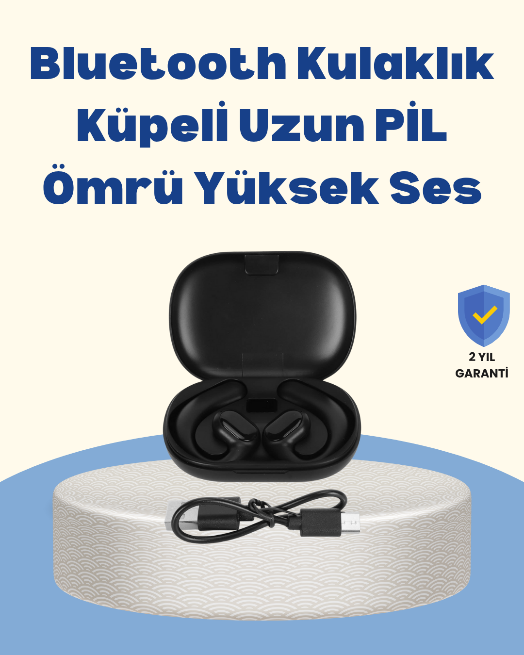 Uzun Süreli Konfor İçin Klips Tasarımlı Kablosuz Kulaklık – IPX6 Dayanıklı