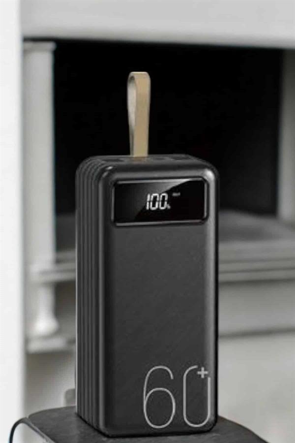 Powerbank 60.000 MAH 4 Portlu Uzun Şarj Süreli Dijital Göstergeli