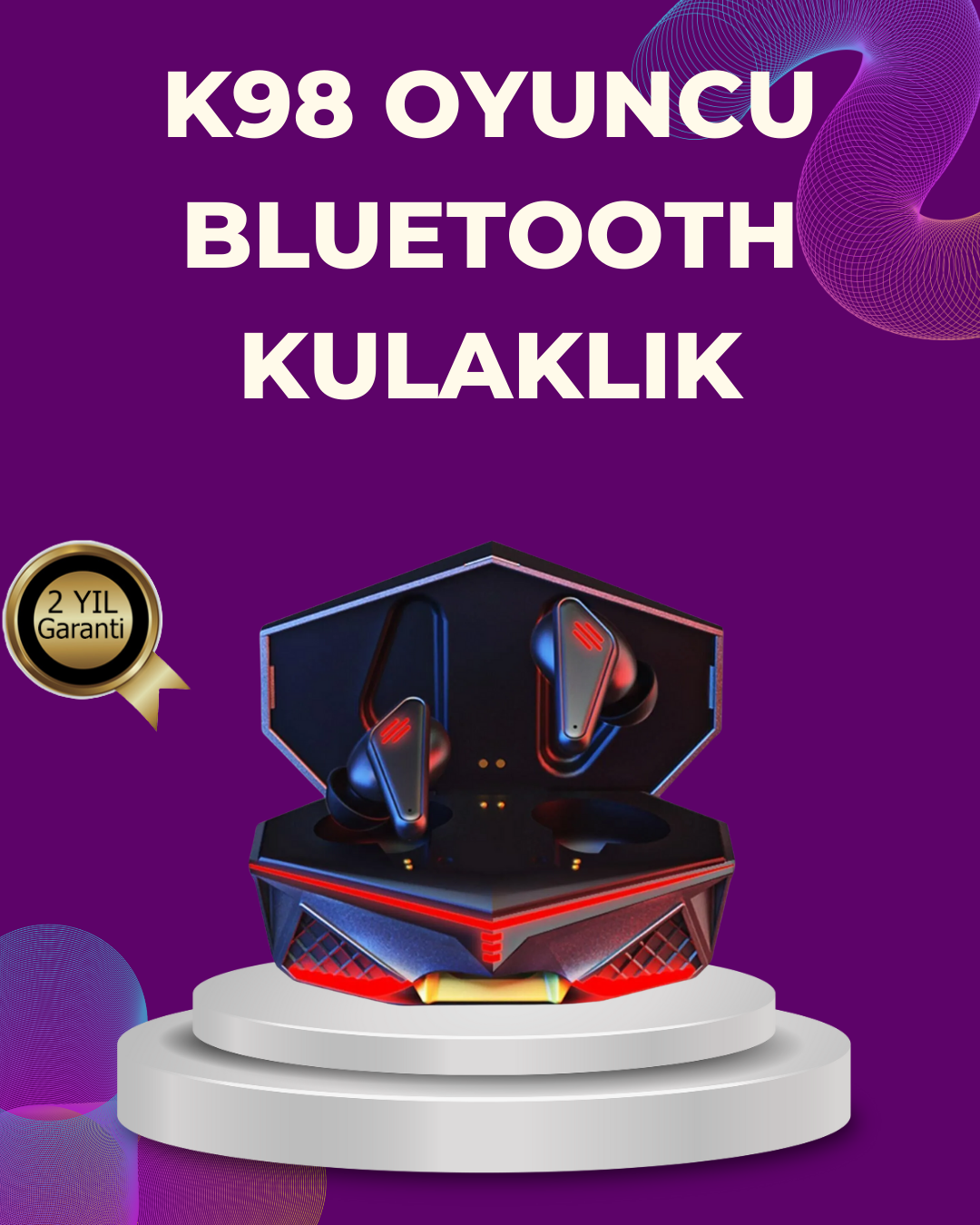 Kablosuz Bluetooth Gaming Kulaklık Led Işıklı