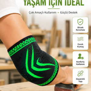Dirsek Destekliği Kompresyonlu Elastik Spor Dirsek Koruyucu Günlük Kullanım İçin