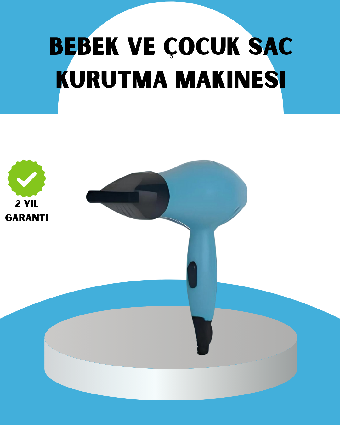 Mini Saç Kurutma Makinesi – Sessiz, Güvenli ve Hafif – Çocuklar İçin Özel Tasarım