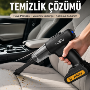Kablosuz Araç El Süpürgesi Hava Pompası Kombinasyon