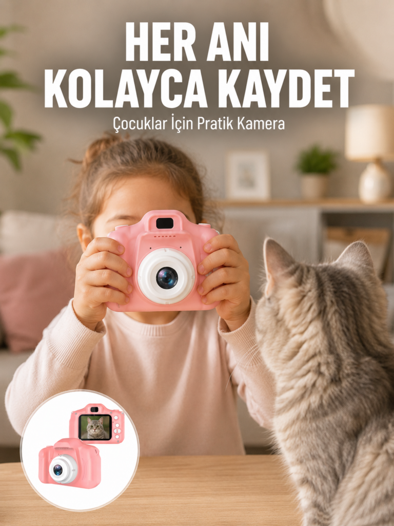 HD Video Kayıt Özellikli Mini Dijital Kamera Fotoğraf Çekimli USB Şarjlı Yeni Nesil