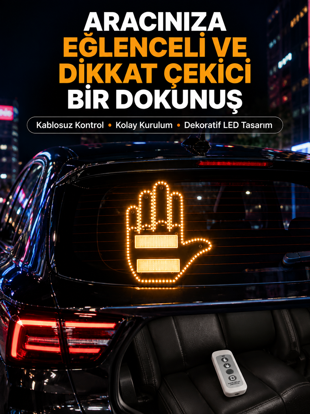 Uzaktan Kumandalı Çok Fonksiyonlu Araç Led Işığı