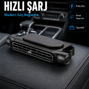 Otomobil Koltuk Başlığı Fanı Güçlü Turbo Hava Akışı Sunan Araç İçi Soğutucu