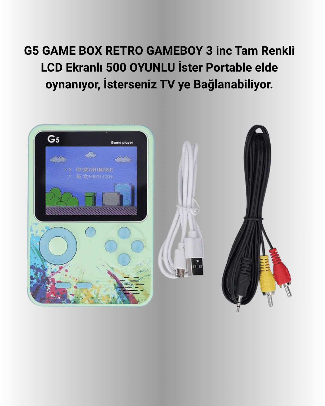 G5 Game Box Retro Mini Oyun Konsolu – 500 Dahili Oyun Yeni Nesil