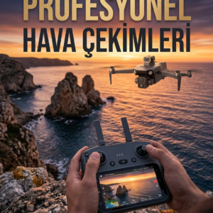 GPS Destekli Çift Kameralı Katlanabilir Drone Havadan Fotoğraf ve Video Çekimi