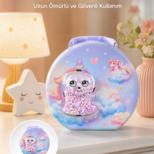 Şifreli Çocuk Para Kasası Metal Gövdeli Güvenli Kutu