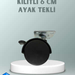 Zemin Korumalı 6 cm Kilitli Döner Ayak