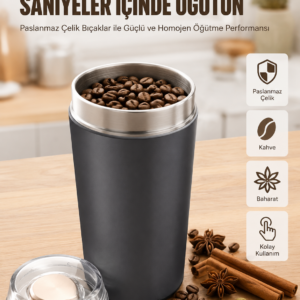 Yeni Nesil Kahve ve Baharat Öğütücü Paslanmaz Çelik Kahve Değirmeni