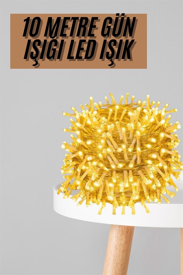 Fişli 10 Metre Günışığı Led Işık 3 Aydınlatma Modlu Dekoratif Ortam Aydınlatması