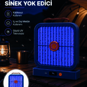 Elektrikli Sinek Öldürücü 365NM UV Işıklı Masaüstü Cihaz Mavi Renk