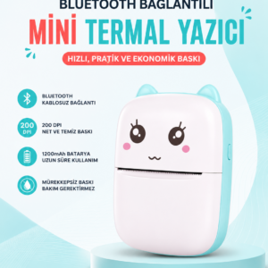 Mürekkepsiz Baskı Teknolojili Bluetooth Cep Yazıcısı