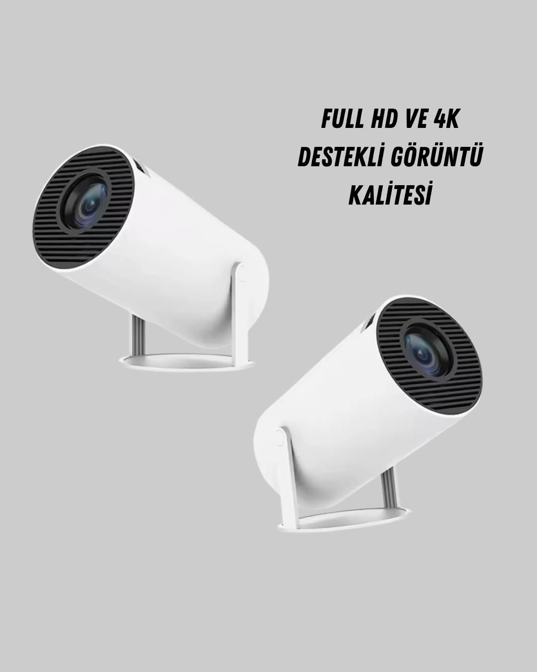 Ev Sineması Projeksiyon Cihazı – 160 ANSI Lümen, 4K Uyumlu ve Kablosuz Görüntü Aktarımı