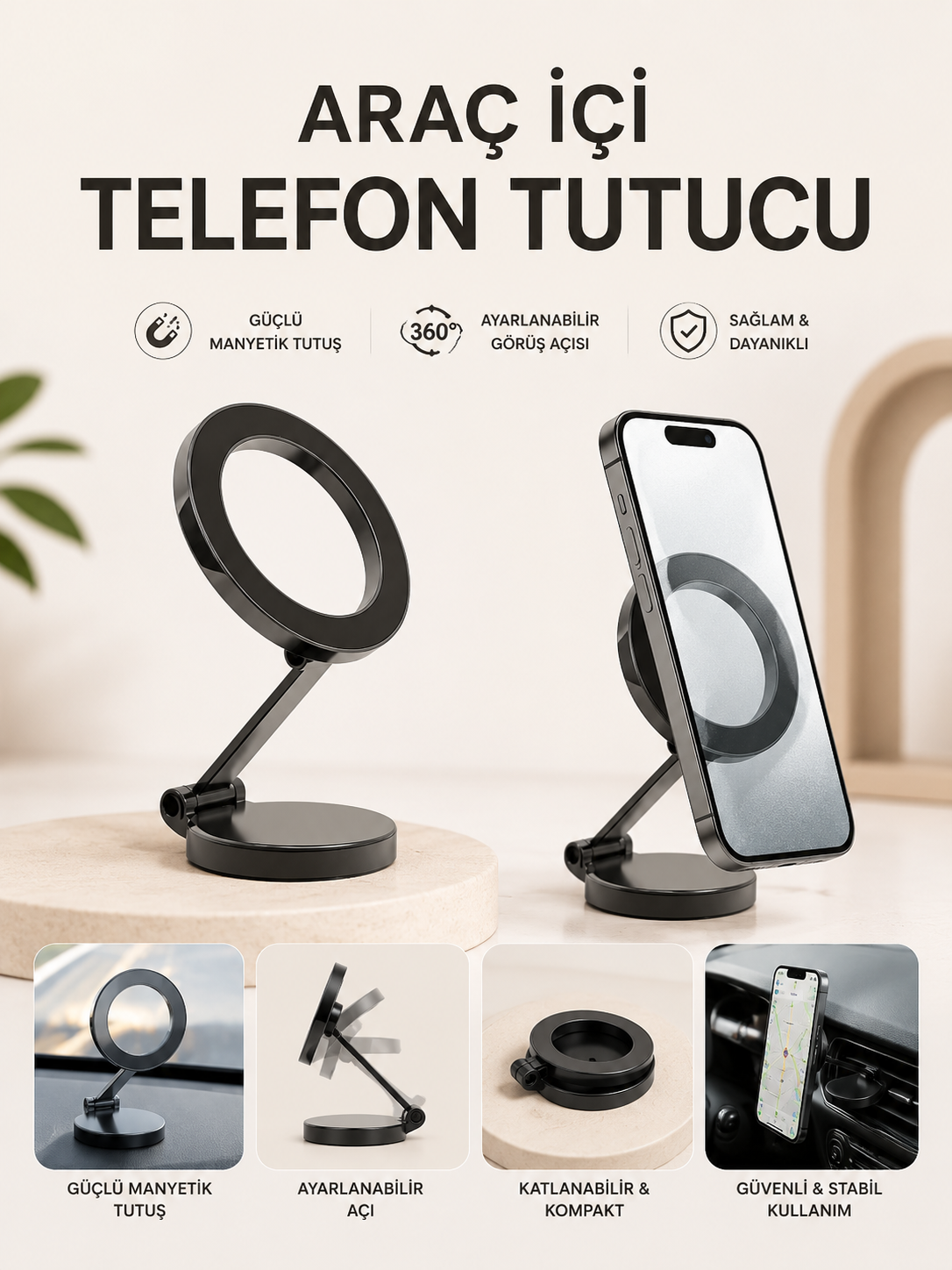 Araç İçi Telefon Tutucu