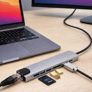 8 Port Type C Hub USB HDMI RJ45 SD TF Kart Okuyucu Çoklayıcı