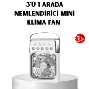 USB Bağlantılı Taşınabilir Mini Klima Fan 500ML Su Hazneli ve Sessiz Çalışma