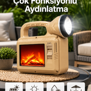 Solar COB Alev Efektli Lamba – Güneş Enerjili, Suya Dayanıklı, Taşınabilir