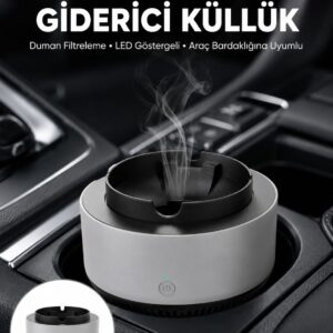 Kül Tablası Hava Temizleyici Araç Akıllı Küllük Duman Temizleyici