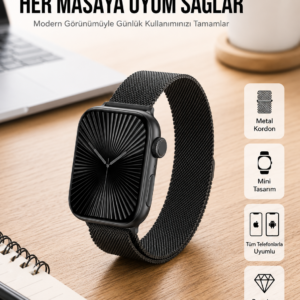 SQ-16 Mini Series 10 Akıllı Saat | Şık ve Hafif Tasarım, 3 Kordon Seçeneği