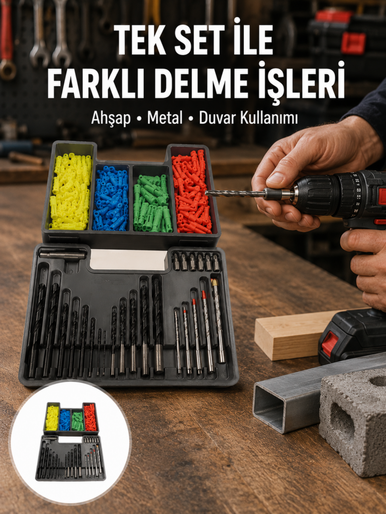 Matkap Ucu Seti Organizerli Çok Amaçlı Delme Uçları Yeni Nesil