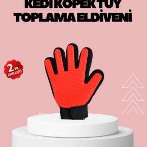 Evcil Hayvanlar İçin Tüy Dökülme Önleyici Eldiven – Masaj ve Temizlik İçin Yumuşak Silikon Uçlu