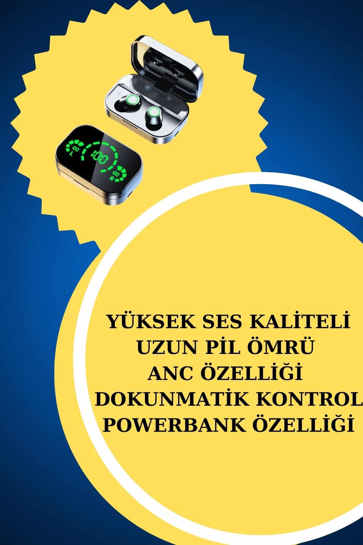 TWS Bluetooth Kulaklık ve Akıllı Saat Uyku Takibi Nabız Ölçer Uzun Pil Ömrü