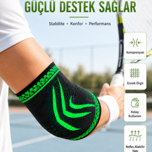 Kompresyonlu Dirseklik Spor Dirsek Destekliği Fitness Tenis Basketbol Voleybol İçin