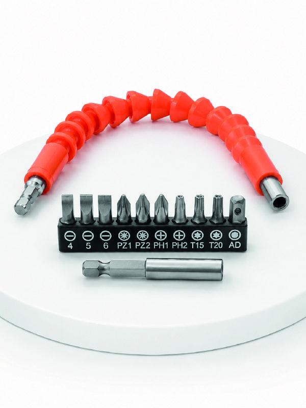 DMAX Esnek Şaftlı Matkap Bits Uç Seti 12 Parça Vida Montaj ve Tamir Seti