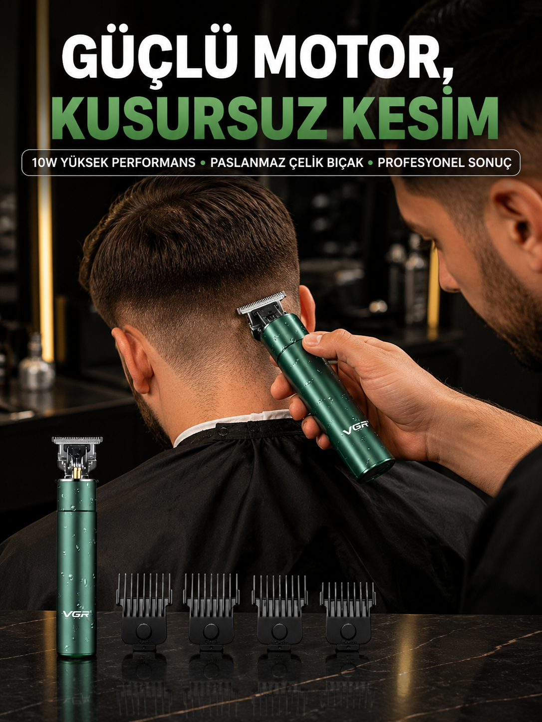 Profesyonel Salon Kalitesinde Saç ve Sakal Kesme Makinesi