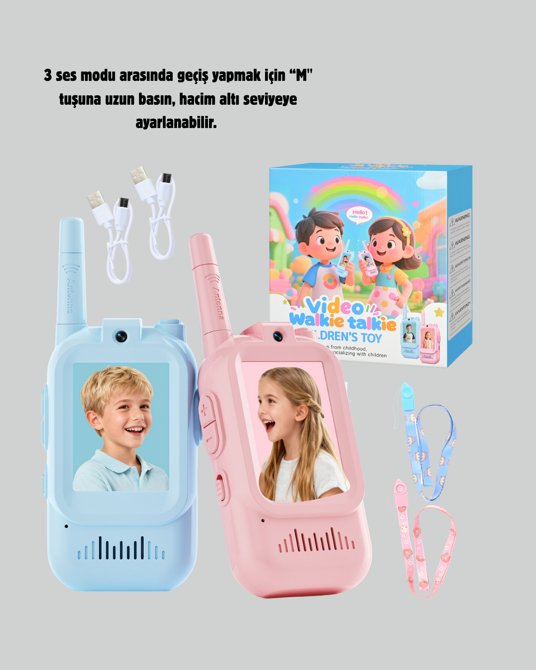 Uzun Menzilli Video Walkie Talkie Eğitici ve Eğlenceli Oyuncak