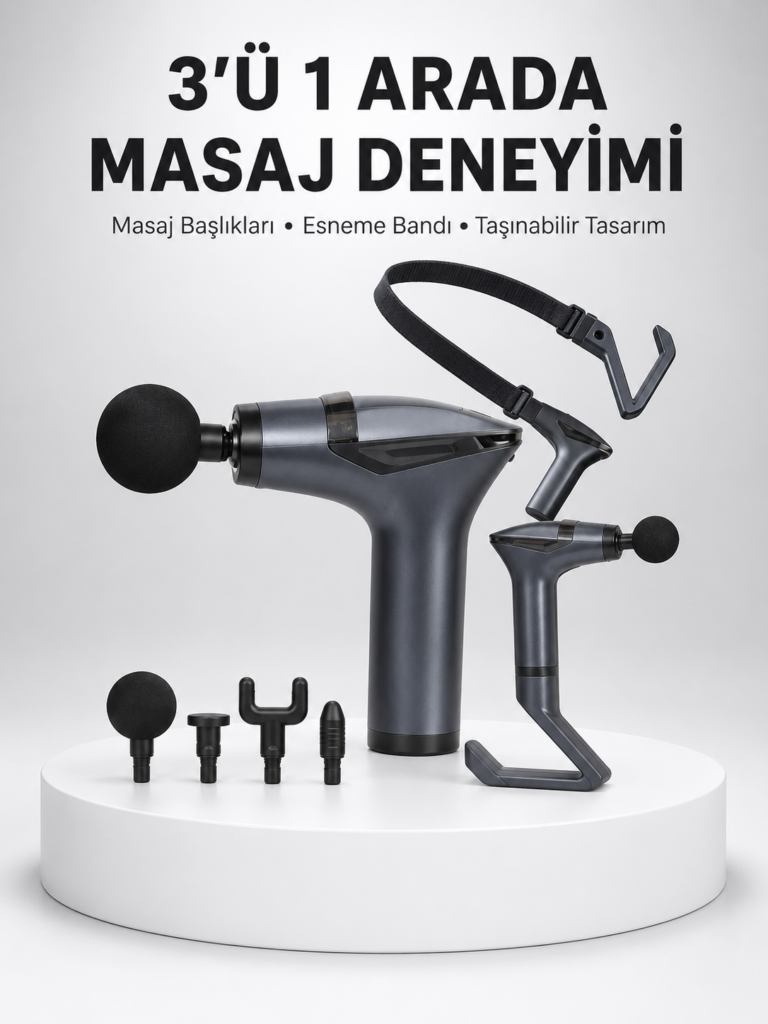 Titreşimli Şarjlı Masaj Aleti 3in1 Fonksiyonel Çok Amaçlı Model Yeni Nesil