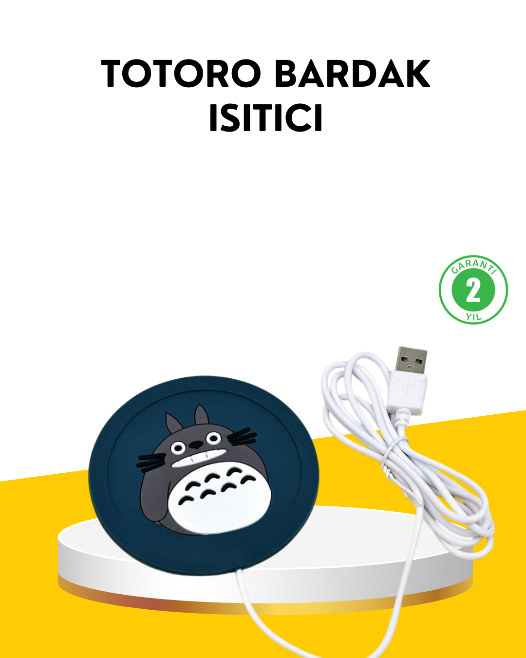 USB Isıtıcı Bardak Altlığı Totoro Desenli 45°–60° Sıcaklık Koruma