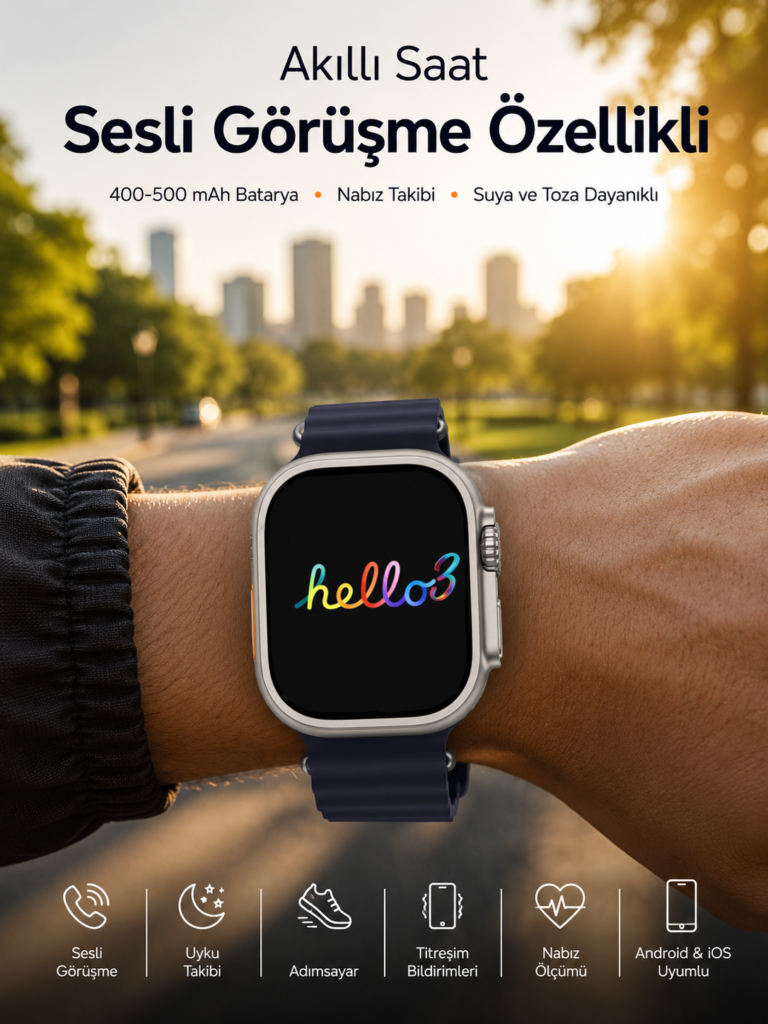 Yeni Nesil Arama Cevaplayan Uyku ve Sağlık Takibi GPS Özelliği