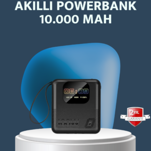 2025 Model 10000 mAh Akıllı Powerbank ve Akıllı Saat Özellikli Şarj Cihazı