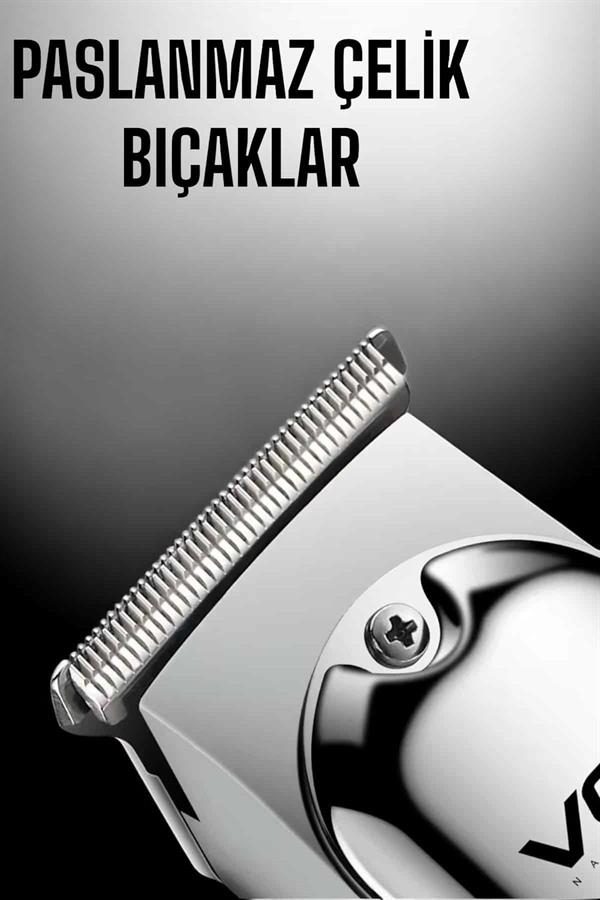 Tıraş Makinesi Paslanmaz Çelik Taraklı Güçlü Motor