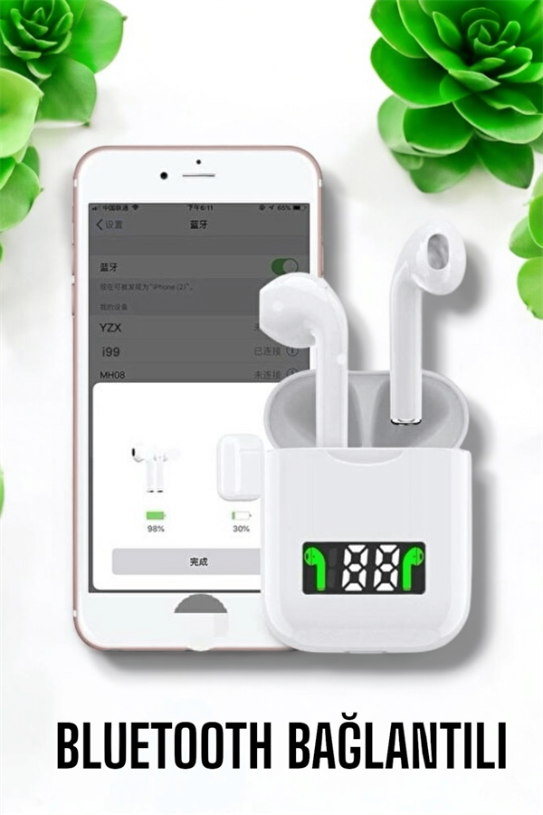 Kablosuz Müzik Keyfi Sunan LED Şarjlı TWS Bluetooth Kulaklık