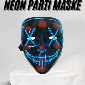 Led Işıklı Neon Maske Cadılar Bayramı Maskesi Korkunç Korku Maskesi
