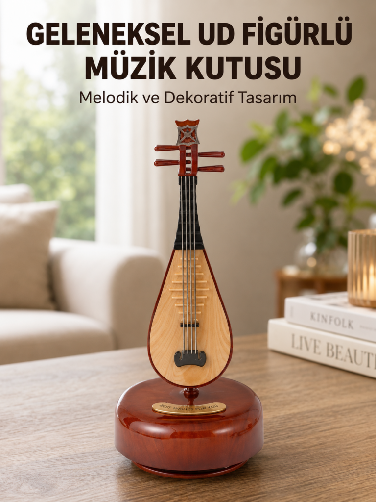 Enstrüman Şeklinde Müzik Kutusu Lüt Tasarım Melodious Music