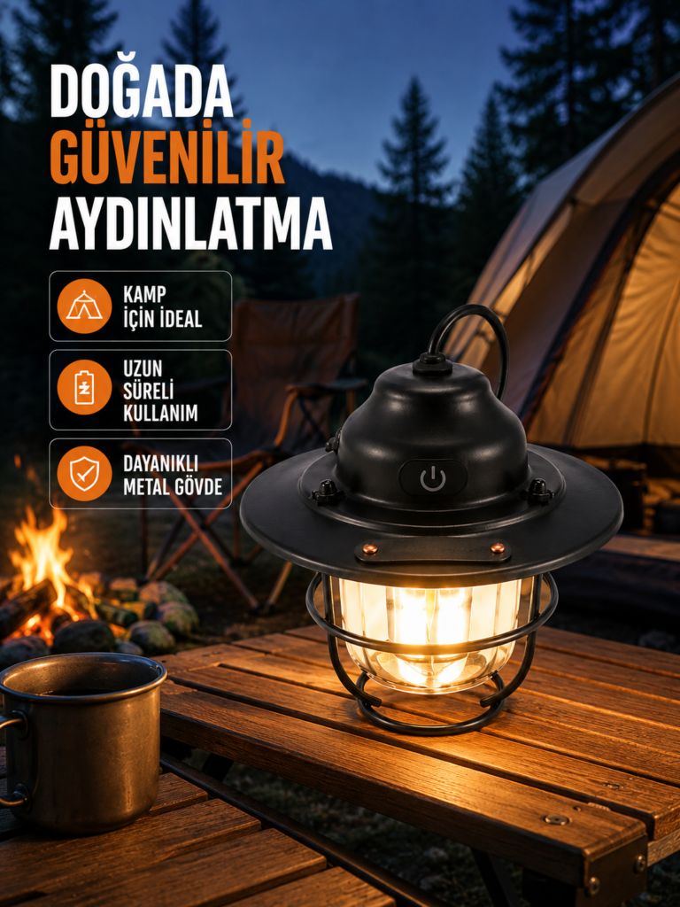 Uzun Ömürlü Bataryalı Outdoor LED Gece Lambası