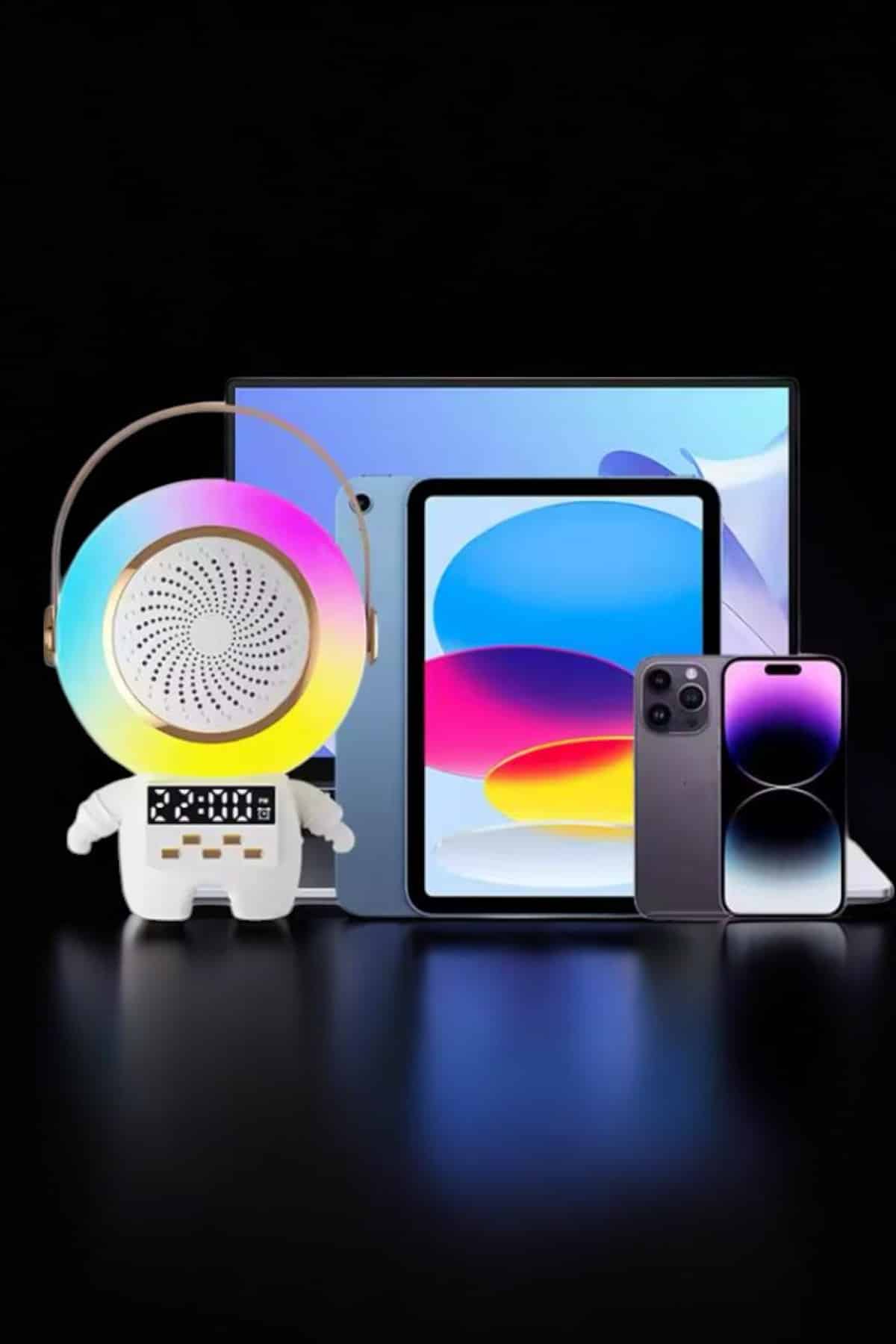 Çift Mikrofonlu Karaoke Mikrofon Bluetooth Bağlantılı Dijital Göstergeli