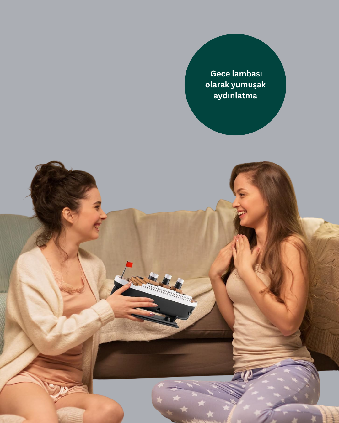 Ultra Sessiz Titanik Gemi LED Işıklı Aroma Difüzörü Oda Nemlendirici Yeni Nesil